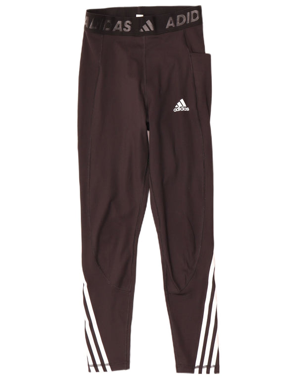 Leggings Adidas Aeroready Graphic Femininas UK 8/10 Pequenas Pretas