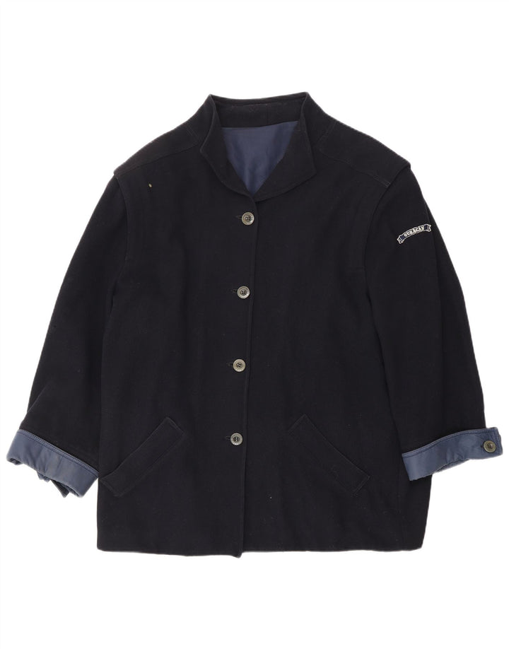 Jaqueta corta-vento feminina oversized OURAGAN Reino Unido 18 XL azul marinho