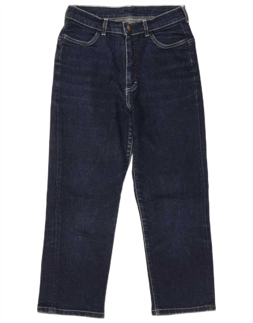 LEE Capri Jeans Feminino W28 L22 Azul Marinho Algodão