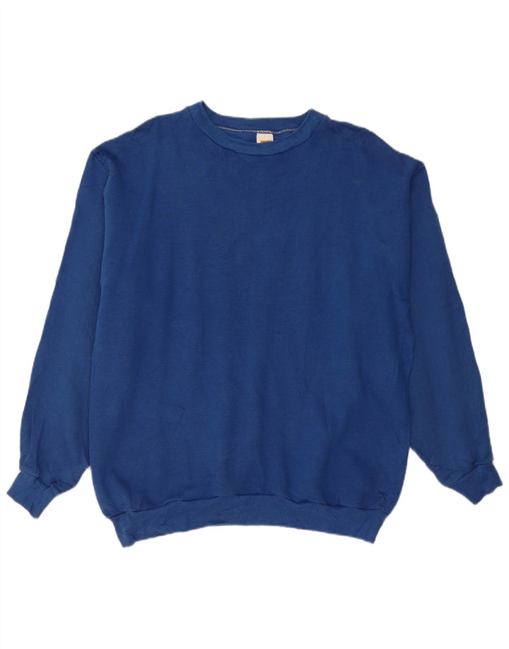 RUSSELL ATLÉTICO Mens Moletom Jumper XL Algodão Azul