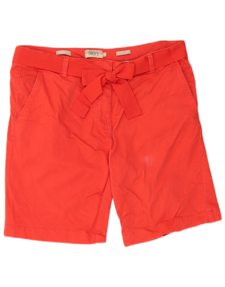 Shorts Chino feminino de ajuste regular da Dack IT 46 grande W34 algodão vermelho