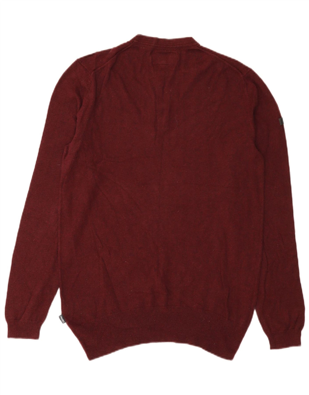 Suéter masculino Superdry com gola redonda, médio, algodão borgonha