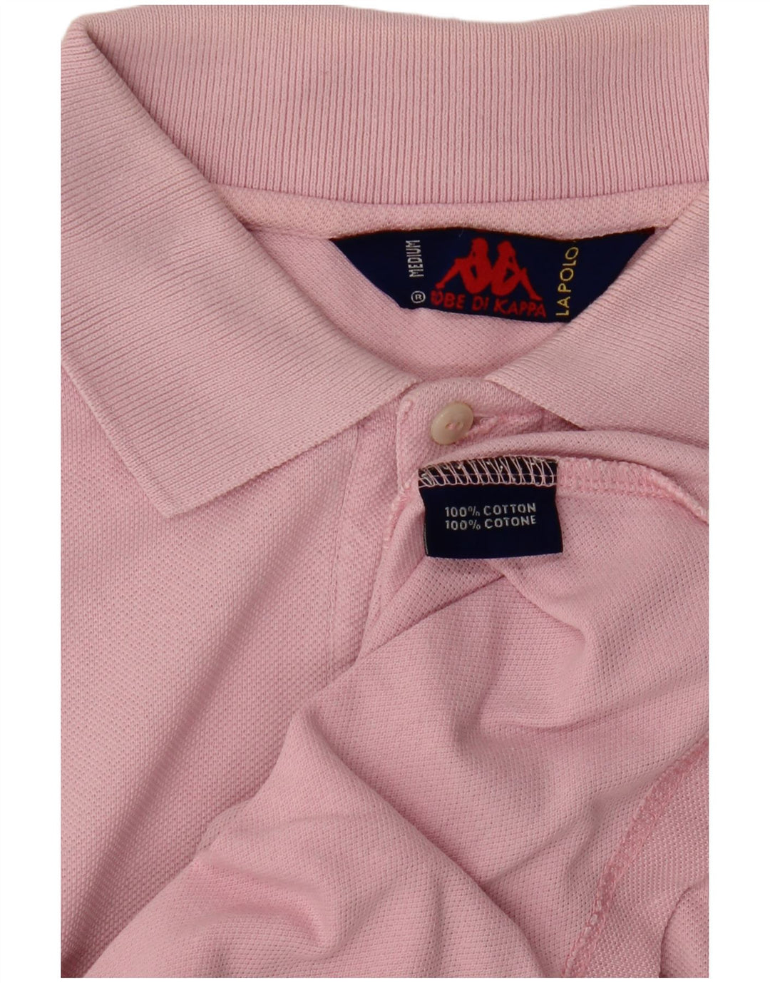 Camisa polo masculina KAPPA médio algodão rosa