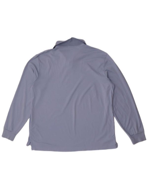 Ralph Lauren Camisa polo masculina de manga comprida personalizada Slim Fit XL algodão azul