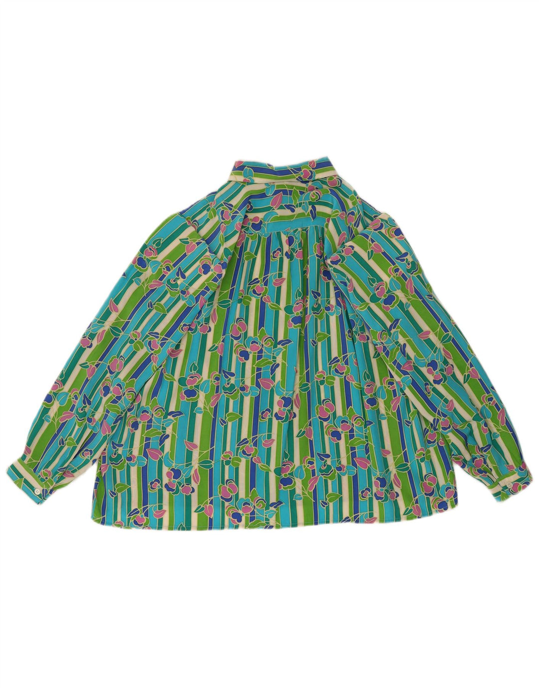 Blusa feminina pulôver Diana Bentall Reino Unido 20 2XL floral multicolorida