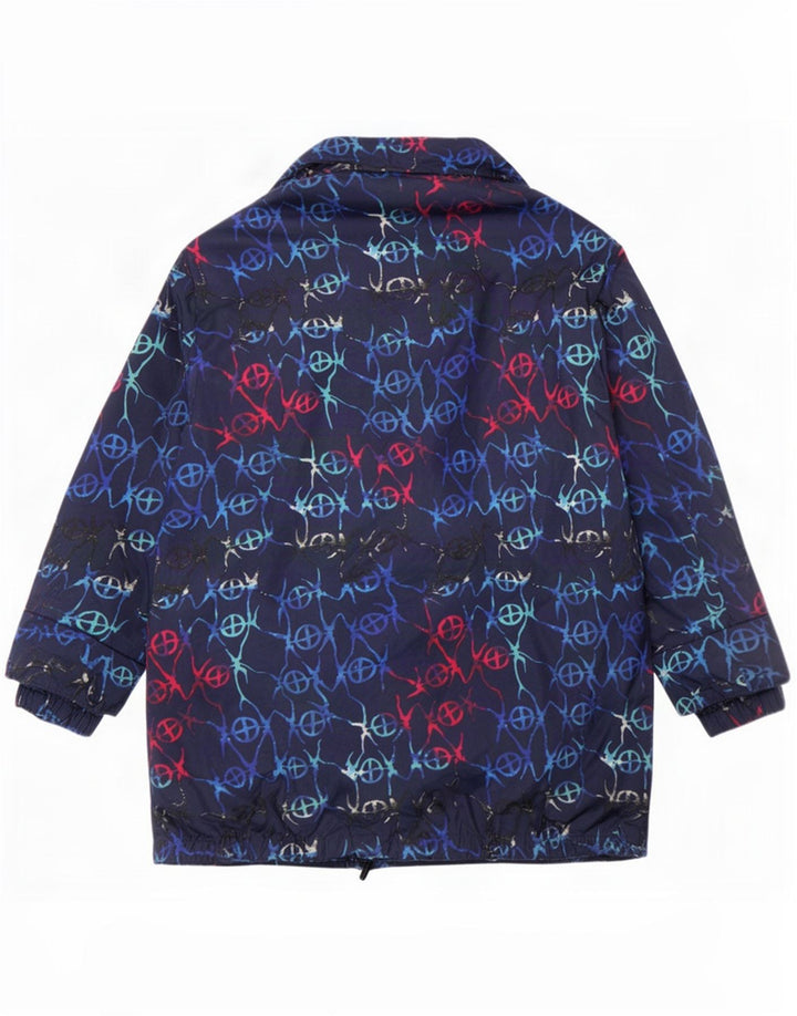 Jaqueta feminina acolchoada com capuz FUCHS & SCHMITT Reino Unido 16 grande azul marinho geométrico