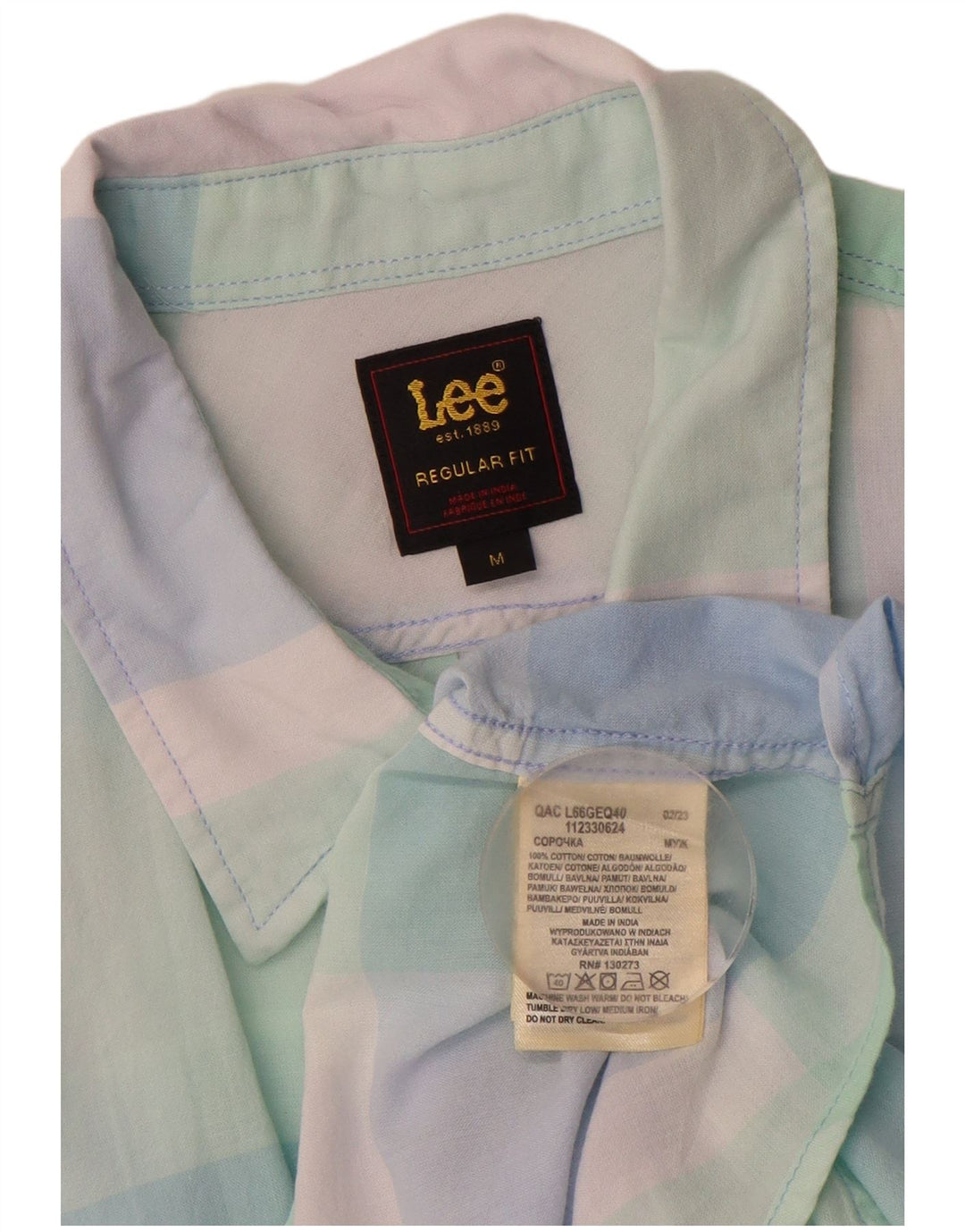 Camisa masculina LEE regular fit de manga curta, algodão xadrez médio multicolorido