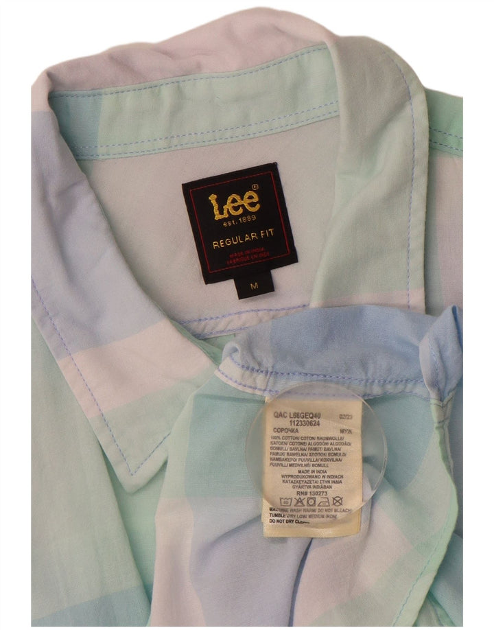 Camisa masculina LEE regular fit de manga curta, algodão xadrez médio multicolorido