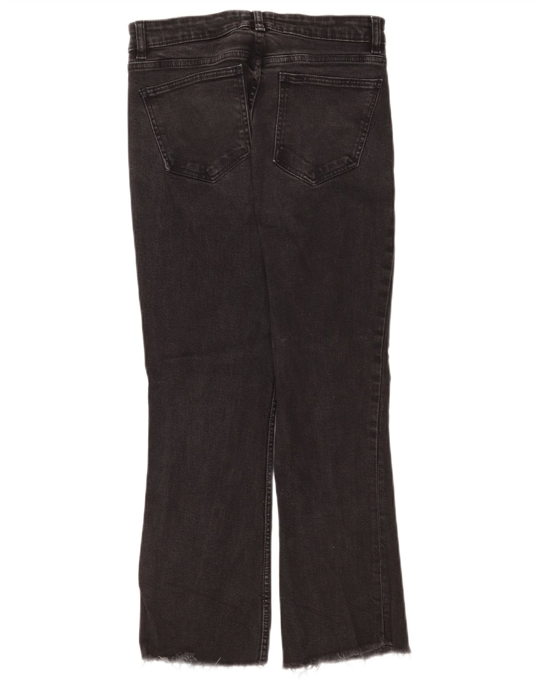Zara Calça Jeans Feminina Crop Bootcut EU 42 Grande W32 L24 Preto