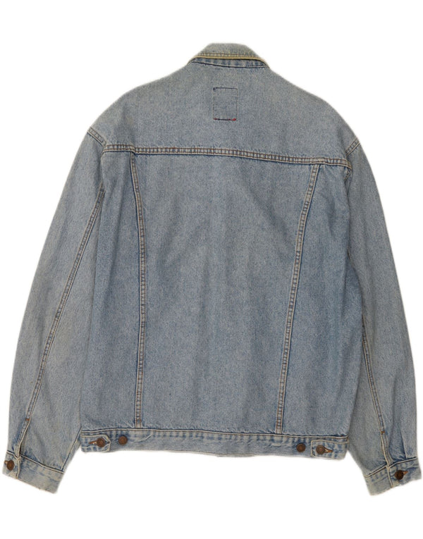 Jaqueta jeans masculina Casucci UK 40 grande algodão azul