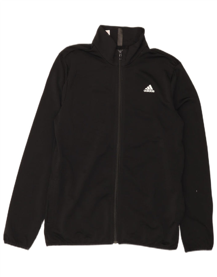 Casaco de treino gráfico Adidas Boys 13-14 anos preto poliéster