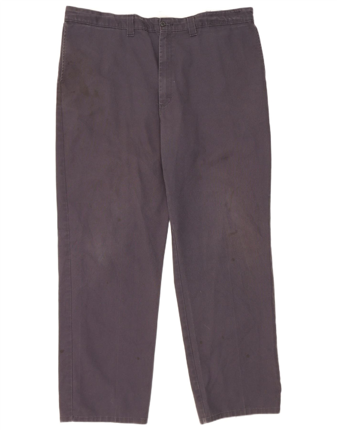 Calças Chino retas masculinas Dickies W42 L32 poliéster azul marinho