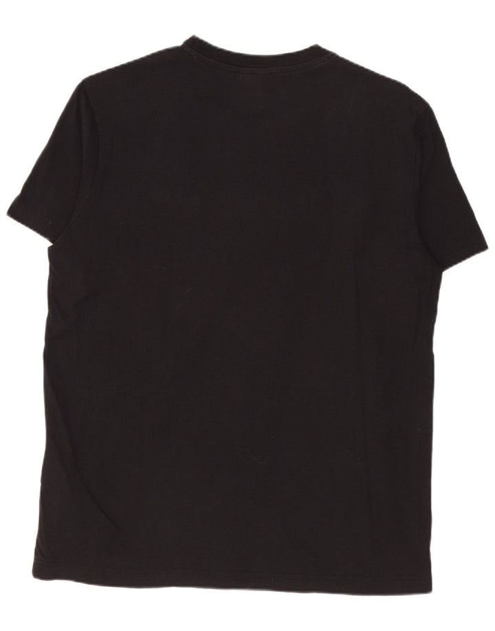 Camiseta masculina gráfica Champion pequena de algodão preto