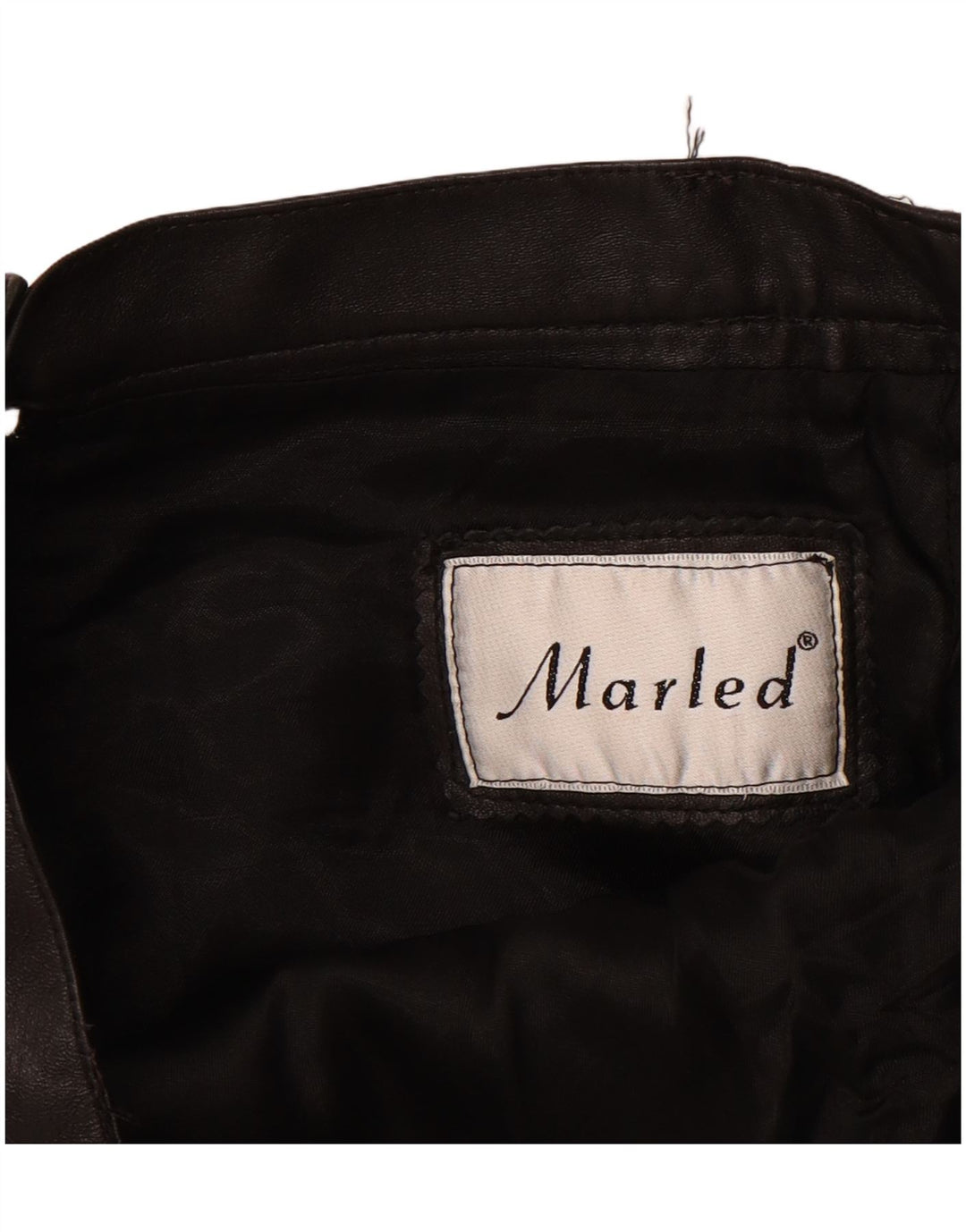Saia lápis feminina de couro VINTAGE W30 médio preto