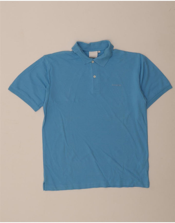 Camisa polo masculina Diadora algodão azul médio