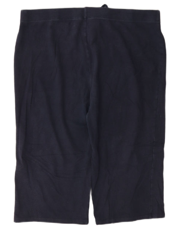 Shorts esportivos femininos Marks & Spencer UK 18 XL azul marinho algodão