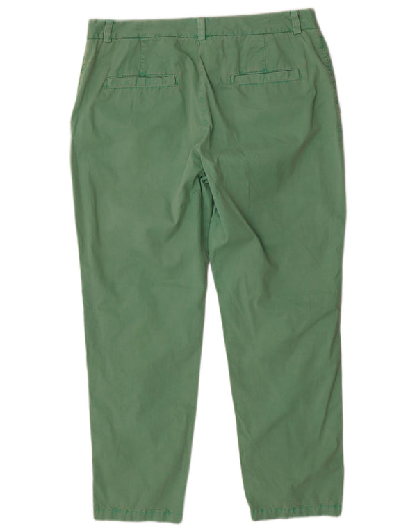 Calça Chino Feminina Marks & Spencer Reino Unido 14 Grande W34 L27 Algodão Verde