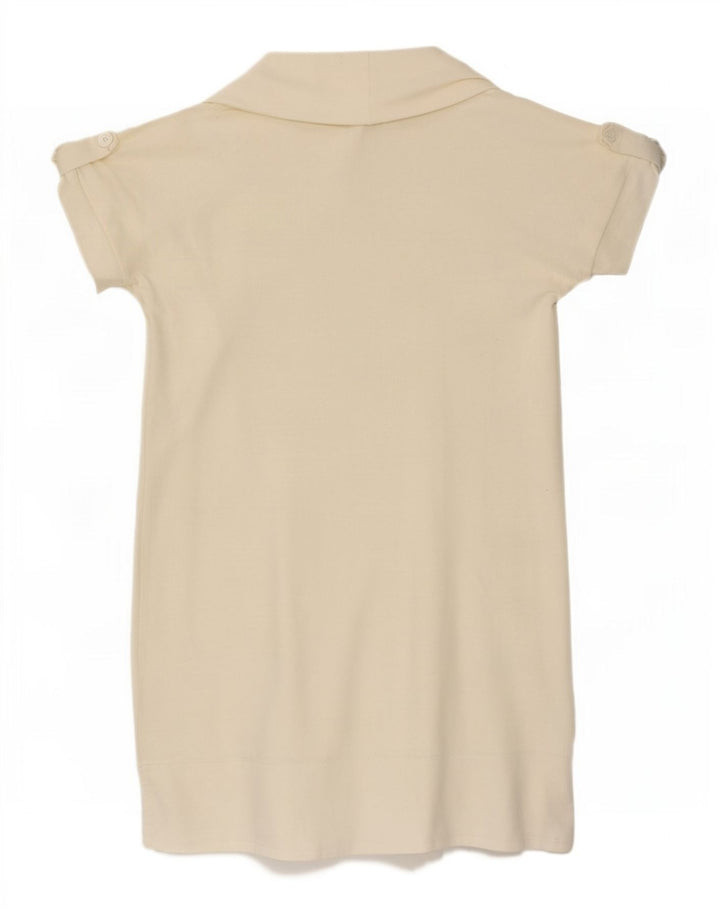 Zara Vestido Shift Feminino UK 14 Grande Off White