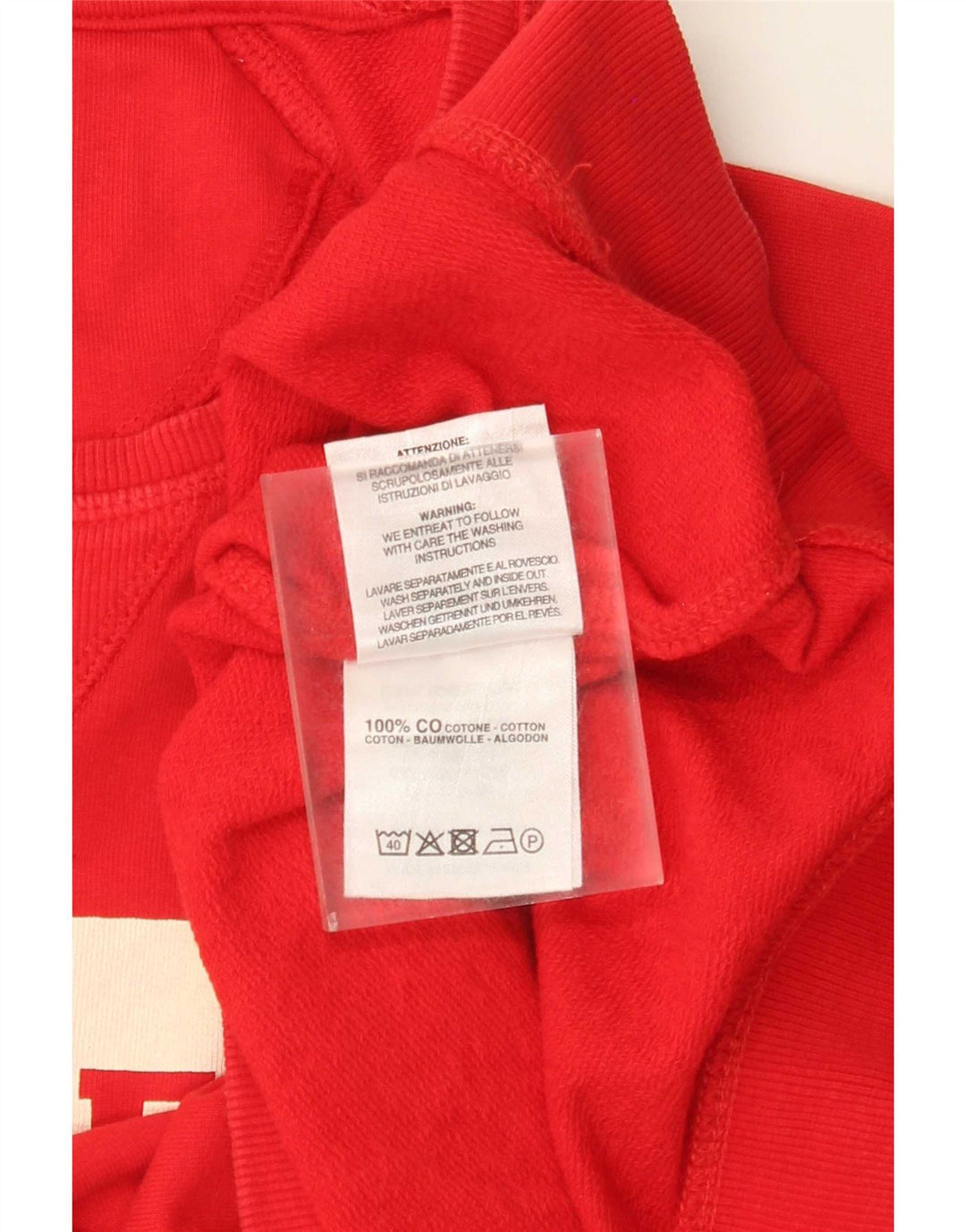 Carrera Mens Graphic Regular Fit Moletom Jumper Médio Algodão Vermelho