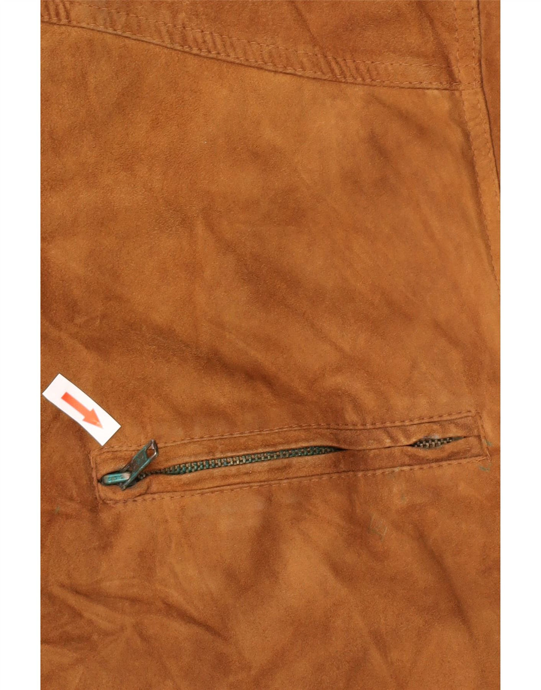 Jaqueta bomber masculina vintage de camurça Reino Unido 38 couro marrom médio