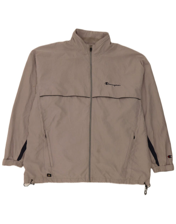 Jaqueta de chuva masculina Champion UK 42 XL cinza colorblock poliéster