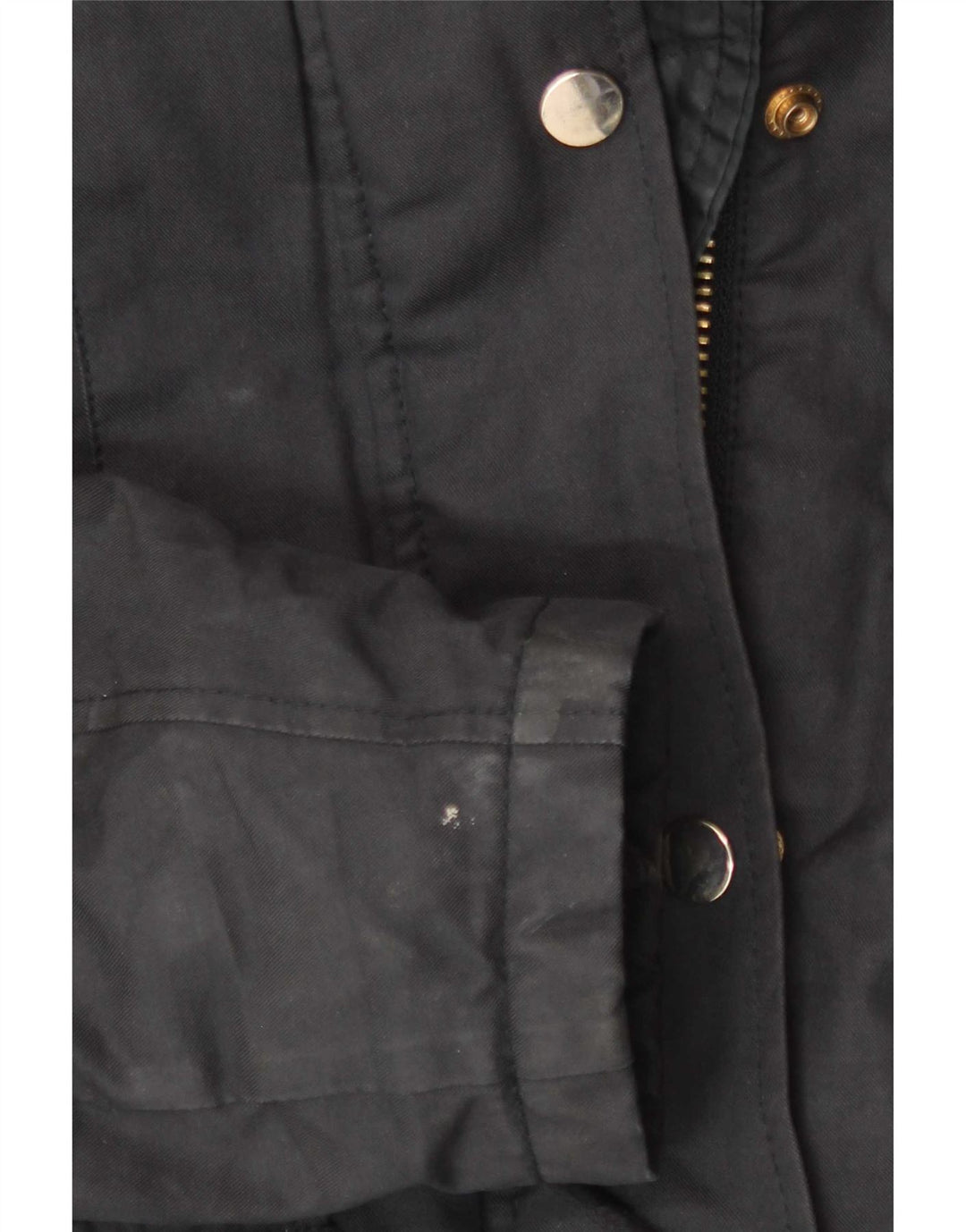 Jaqueta Parka com capuz feminina Topshop Reino Unido 8 poliéster preto pequeno
