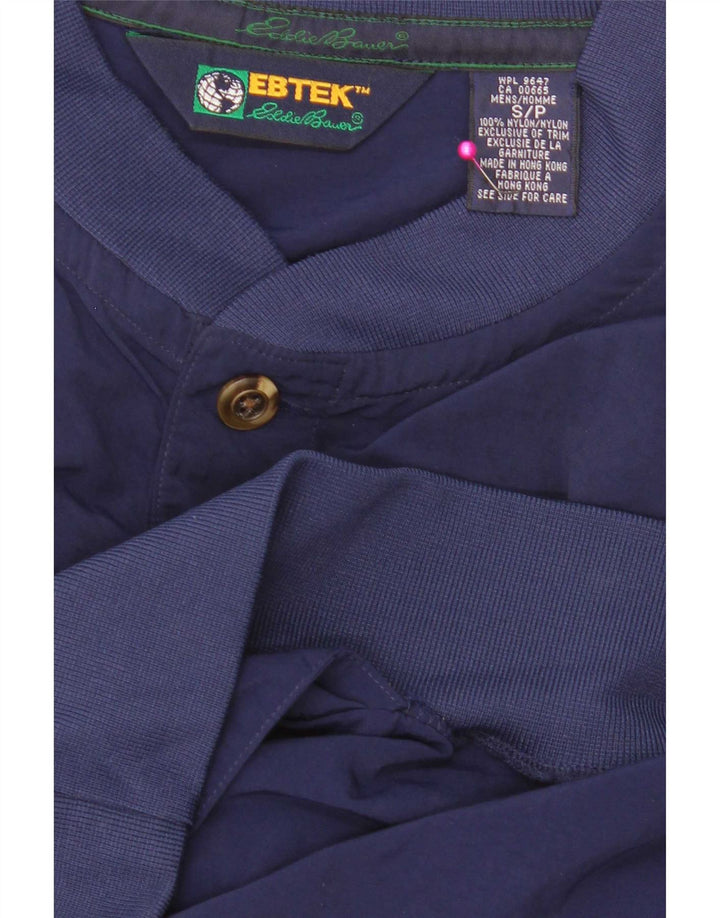 Eddie Bauer Mens Loose Fit Pulôver Treino Top Pequeno Azul Marinho