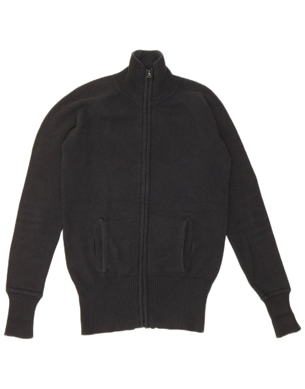 Suéter cardigã feminino Zara Reino Unido 12 algodão preto médio