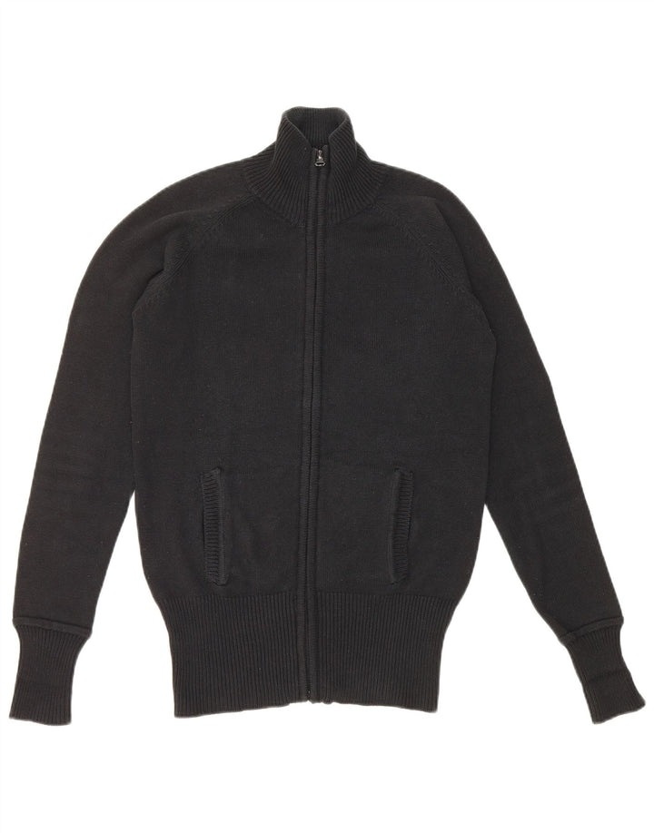Suéter cardigã feminino Zara Reino Unido 12 algodão preto médio