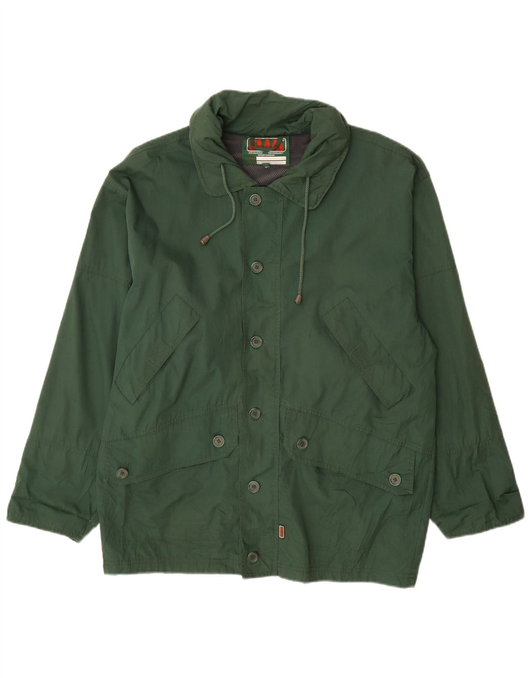 Slam Mens Loose Fit Rain Jacket UK 36 Poliéster Verde Pequeno