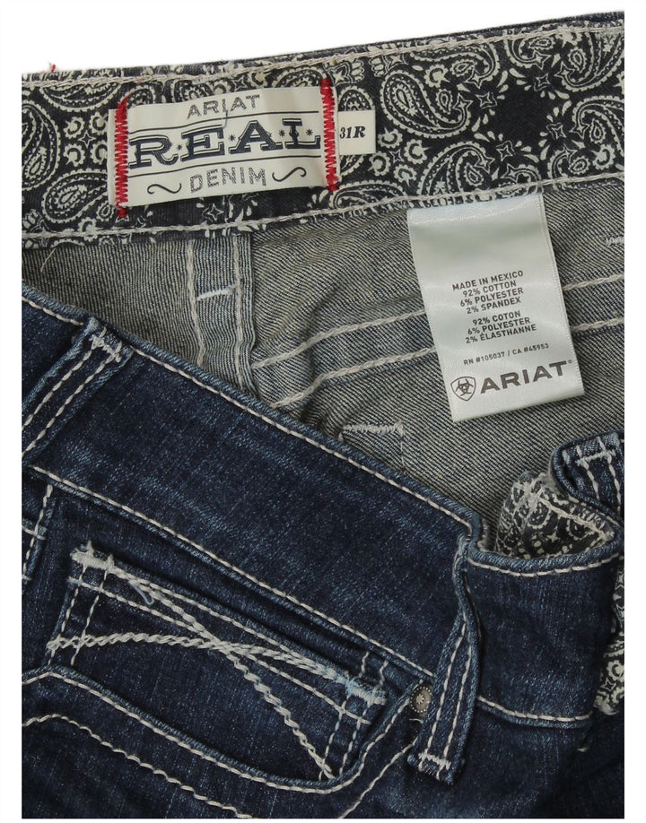Calça jeans reta feminina ARIAT W31 L32 algodão azul