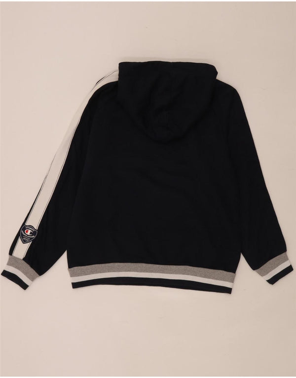 Campeão masculino Udine Scacochi moletom com capuz grande bloco colorido azul marinho