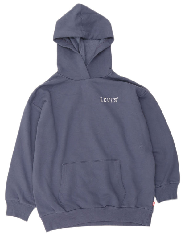 Suéter gráfico com capuz Levi's Boys 11-12 anos azul marinho algodão