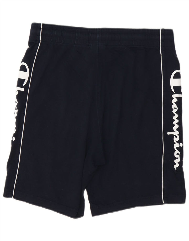 Shorts esportivos gráficos masculinos CHAMPION pequenos azul marinho