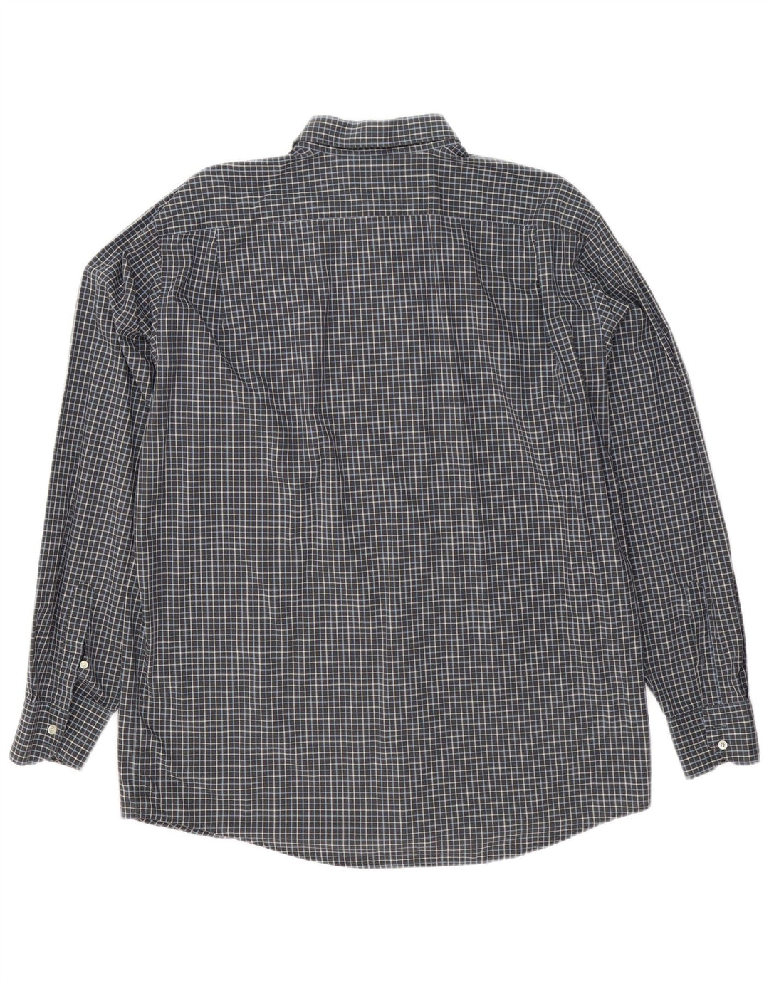 Camisa masculina Lacoste Regular Fit tamanho 45 XL cinza xadrez algodão