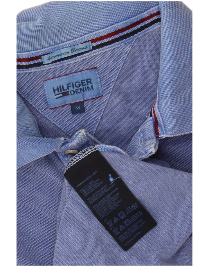 Camisa polo masculina Tommy Hilfiger algodão azul médio