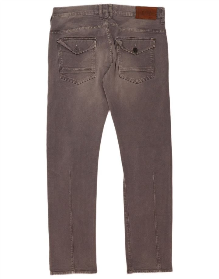 Rifle Masculino Slim Jeans W32 L31 Cinza Algodão