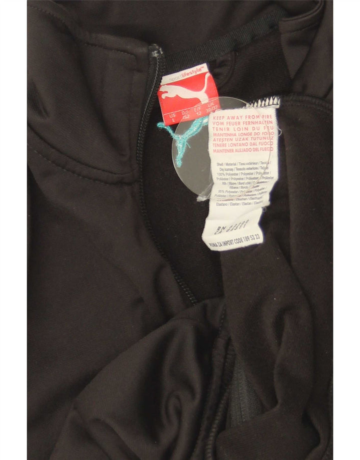 Jaqueta Puma Boys Graphic Tracksuit Top 11-12 Anos Poliéster Preto