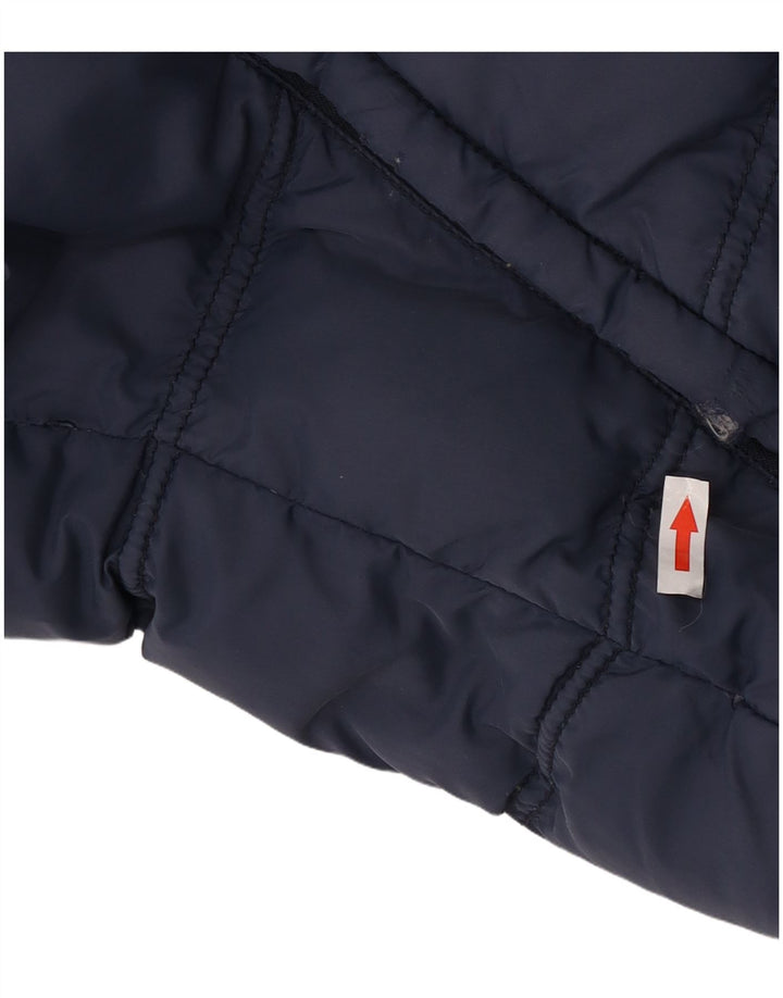 Colete acolchoado feminino Jack Wills UK 12 médio azul marinho