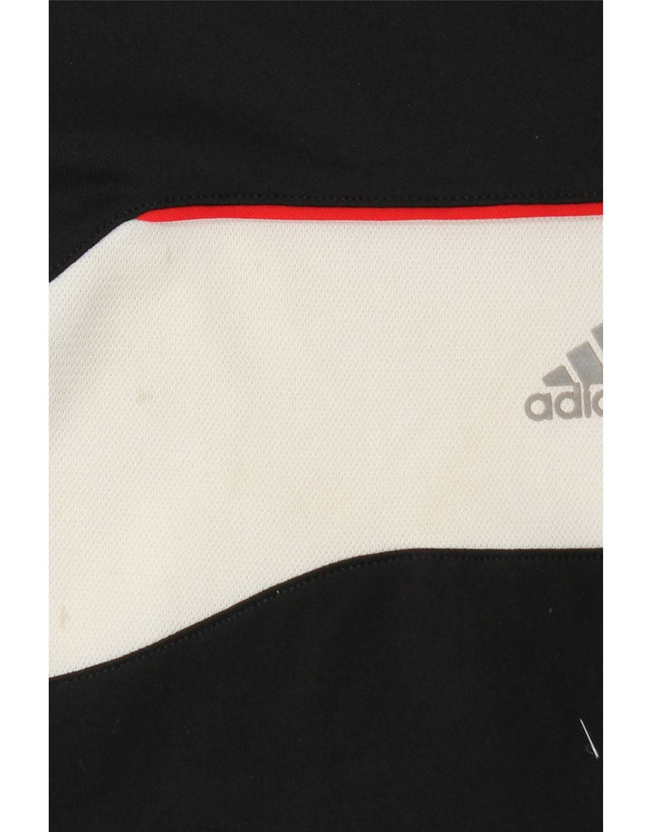 Camiseta masculina ADIDAS Top médio preto colorblock poliéster