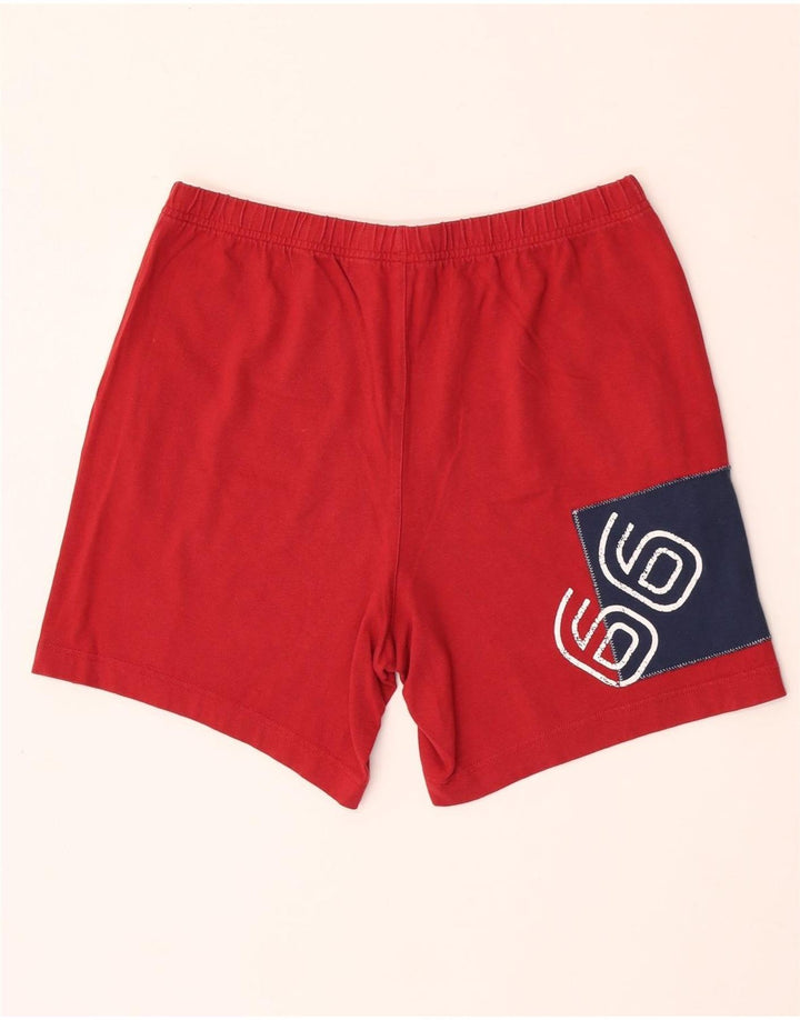 SERGIO TACCHINI Shorts esportivos masculinos gráficos grandes de algodão vermelho