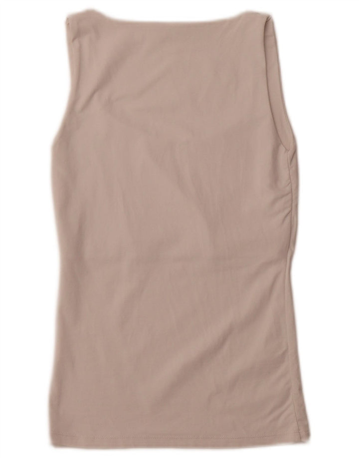Top colete feminino ZARA UK 8 pequeno branco
