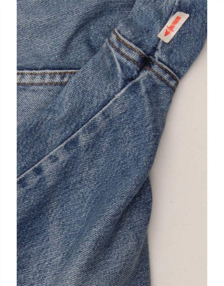 Wrangler Masculino Texas Distressed Straight Jeans W36 L32 Azul Algodão