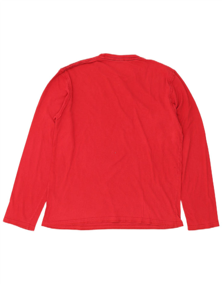Top gráfico feminino LEVI'S manga comprida UK 18 XL algodão vermelho
