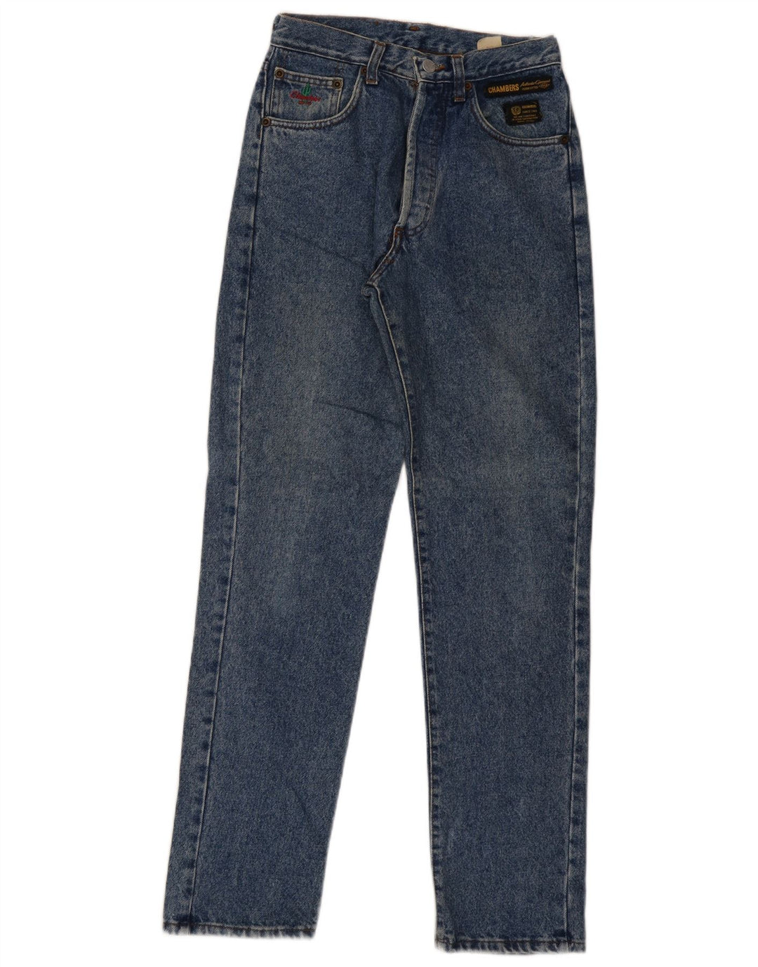 Calça jeans reta masculina Chambers W28 L30 algodão azul