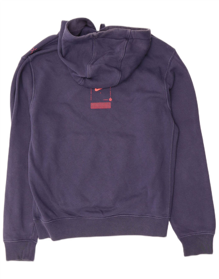 Jumper com capuz gráfico masculino Nike pequeno azul marinho
