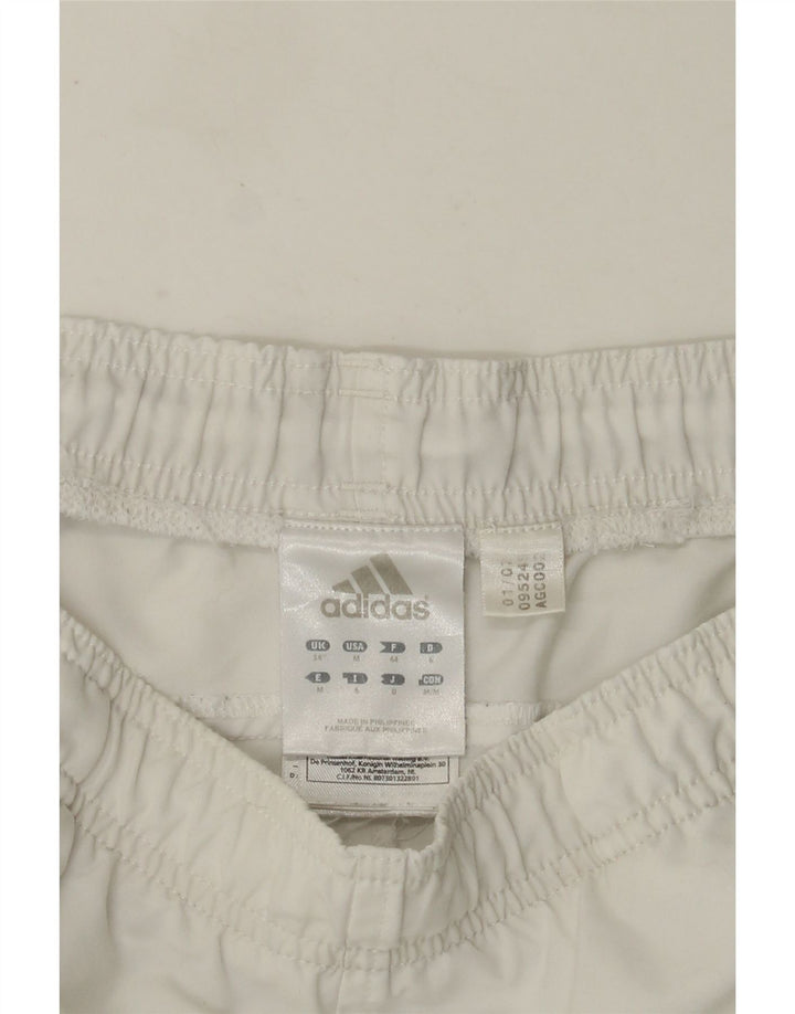 Shorts esportivos masculinos Adidas grande poliéster branco