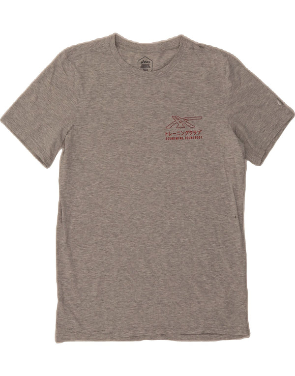 Camiseta masculina ASICS grande algodão cinza