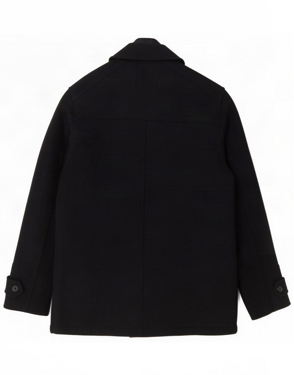 Tokyo Laundry Mens Pea Coat UK 38 Poliéster azul marinho médio