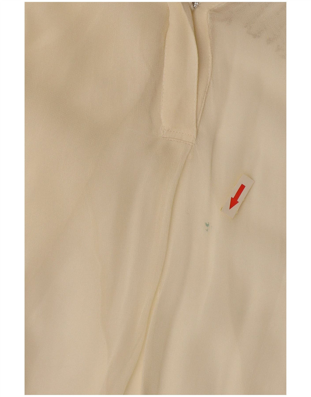 Blusa feminina manga transparente UK 12 viscose branca média